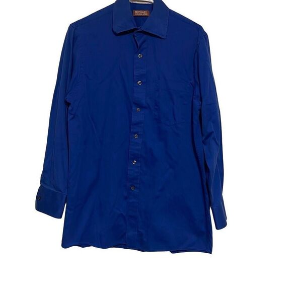 Men’s Michael Kors Blue Long Sleeve Button Down Dress Shirt Sz.M - Picture 1 of 5